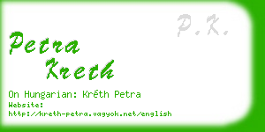 petra kreth business card